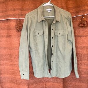 Croft & Barrow Sage Green Button-Up Jacket